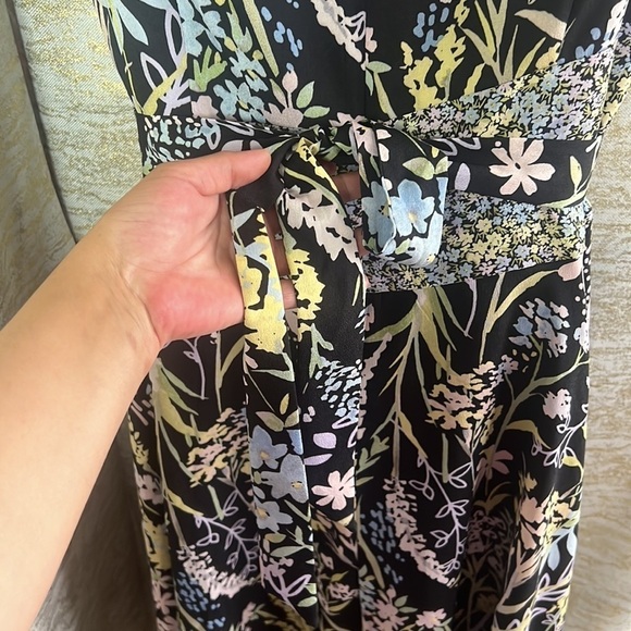 Calvin Klein Women’s Floral Belted A Line Layered Maci Dress Size 8 - Picture 12 of 17